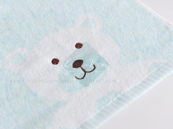 China EverBen Custom monogrammed kitchen towels Factory ISO Audit Embroidery Baby Towels Factory